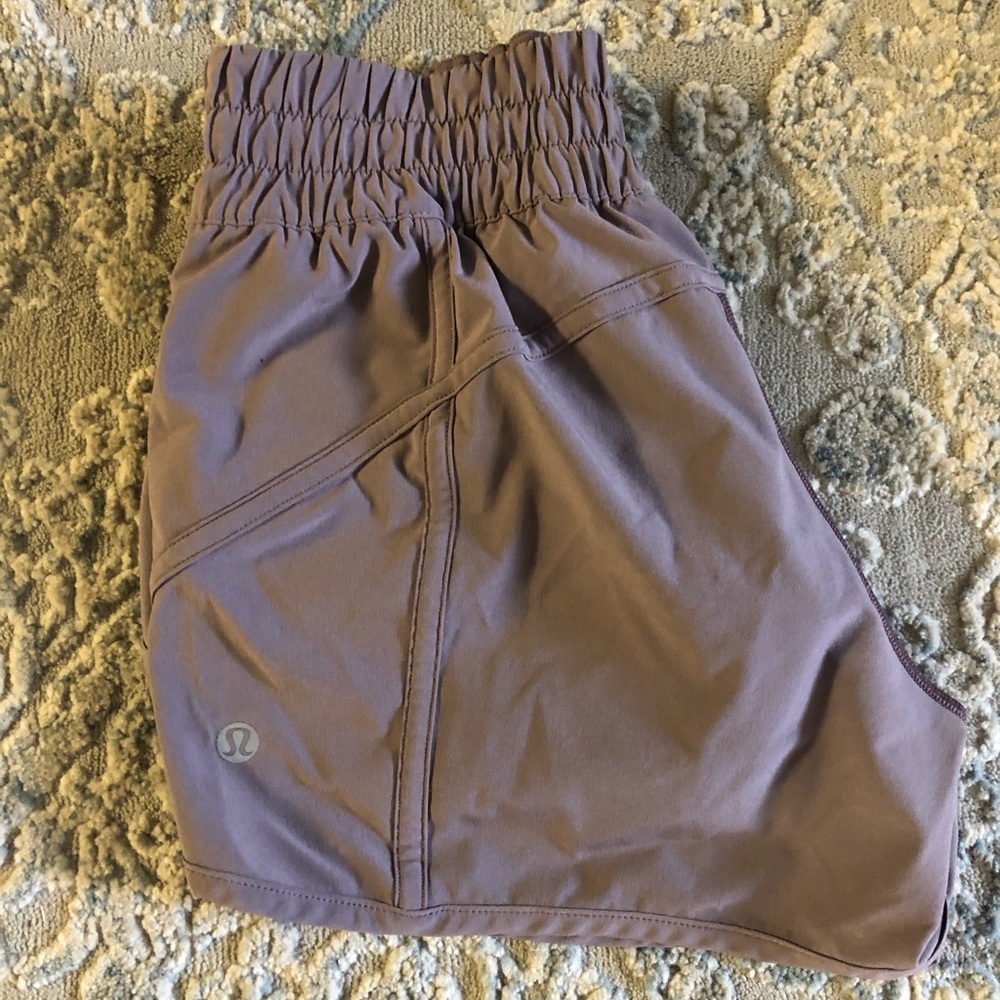 Lavender lululemon shorty shorts size 4